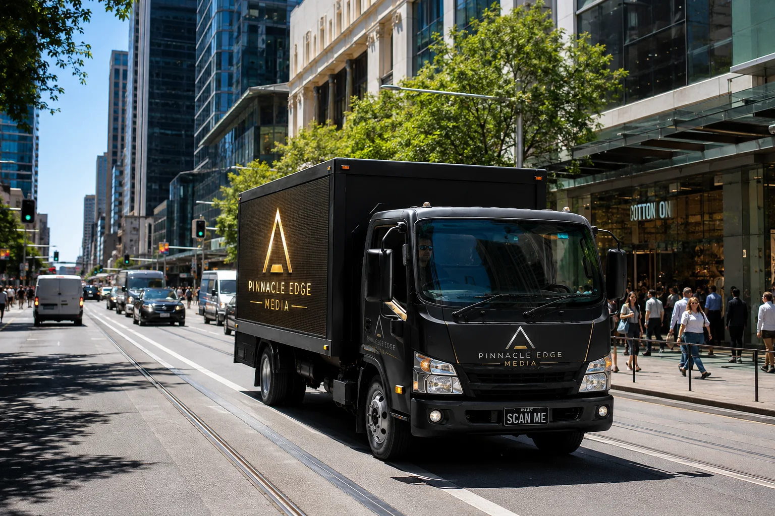 Pinnacle Edge Media truck in Sydney